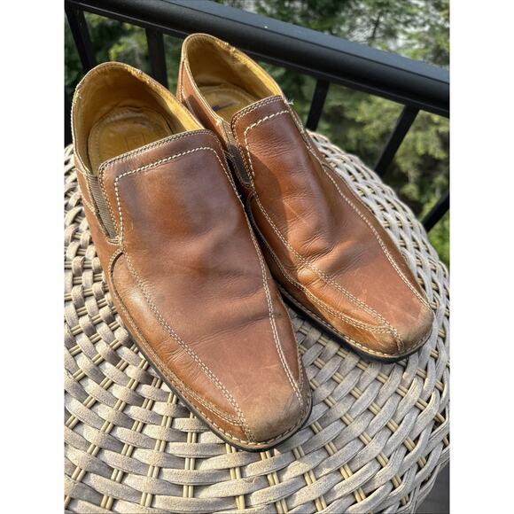 Sandro Moscoloni Easy Leather Venetian Loafer Shoes Men's Brown Size US 13 - Picture 8 of 16